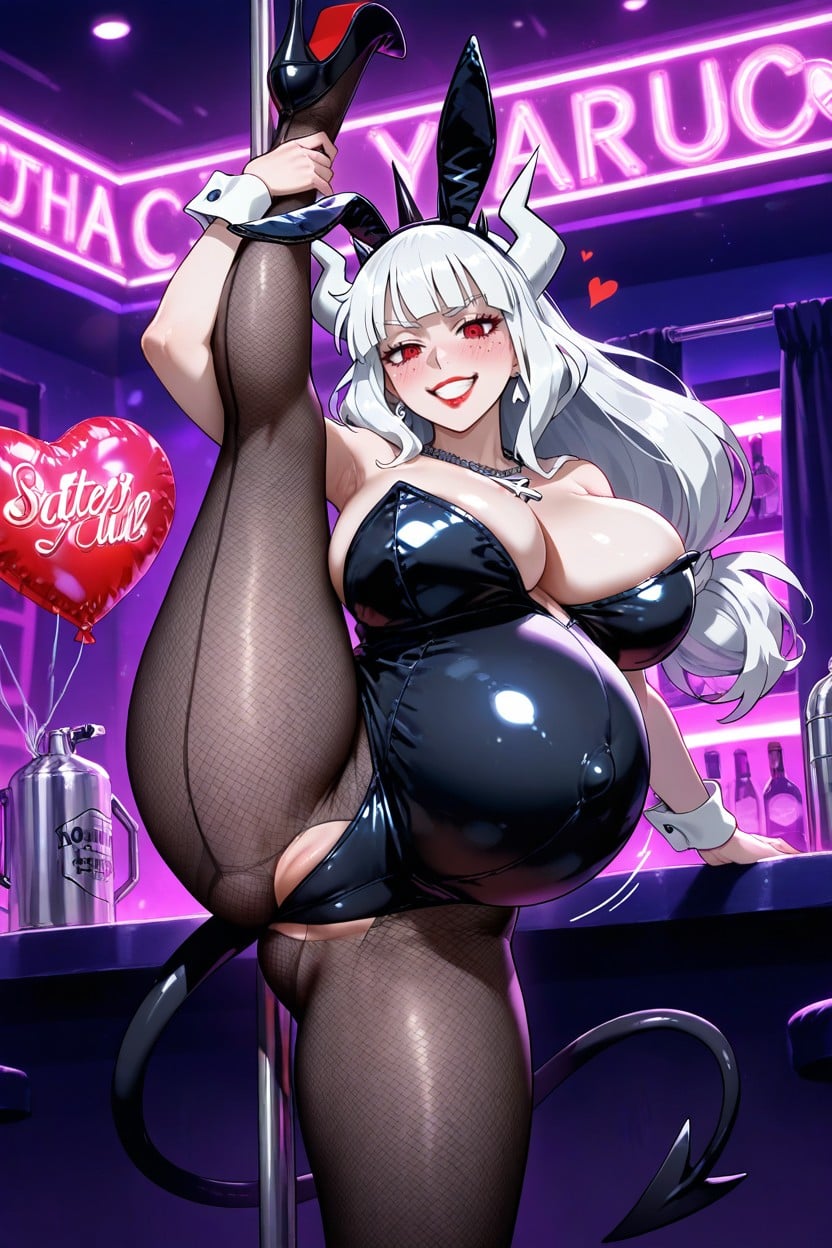 Stomach Bloated Like Balloon, Very Detailed Face, Long Legs AI Porn