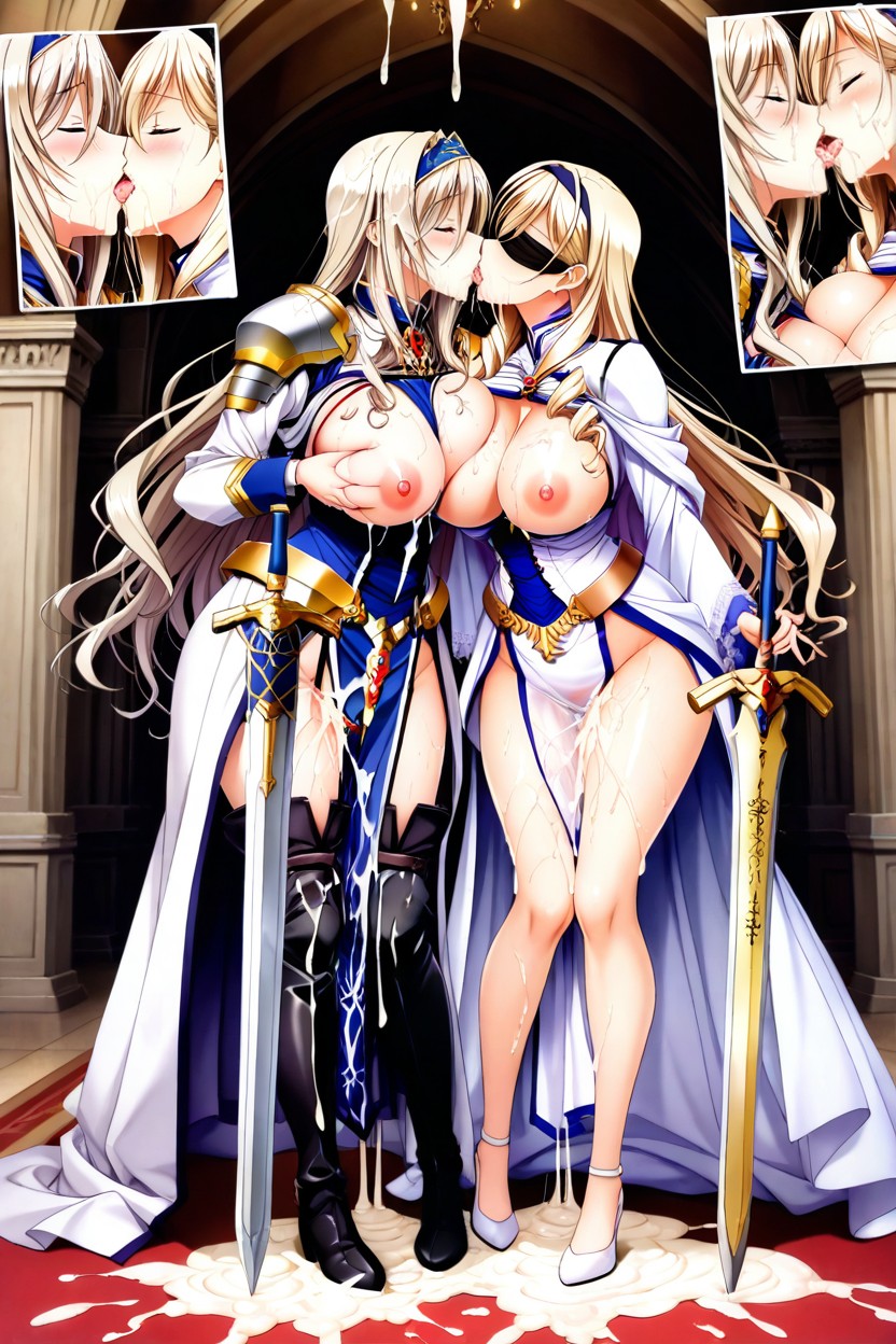 Cum Everywhere, Excessive Cum In Hair, Komori Kei Art Style Hentai AI Porn