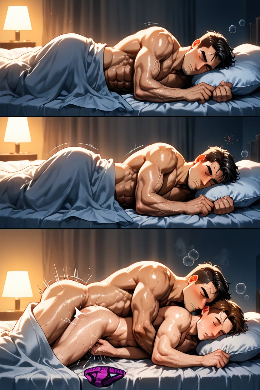 With Big Dick, Hugging, Body Steam ИИ гей порно