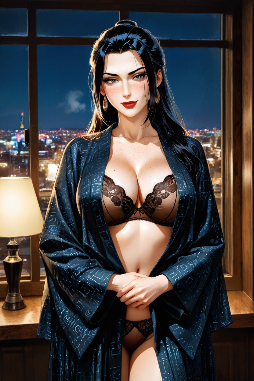 Lovely Face Expression, Moles, Murmur Pale Skin Hentai AI Porn
