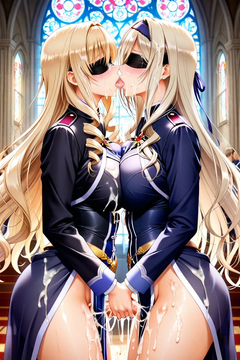 Side By Side, Komori Kei Art Style, Group Sex Hentai AI Porn