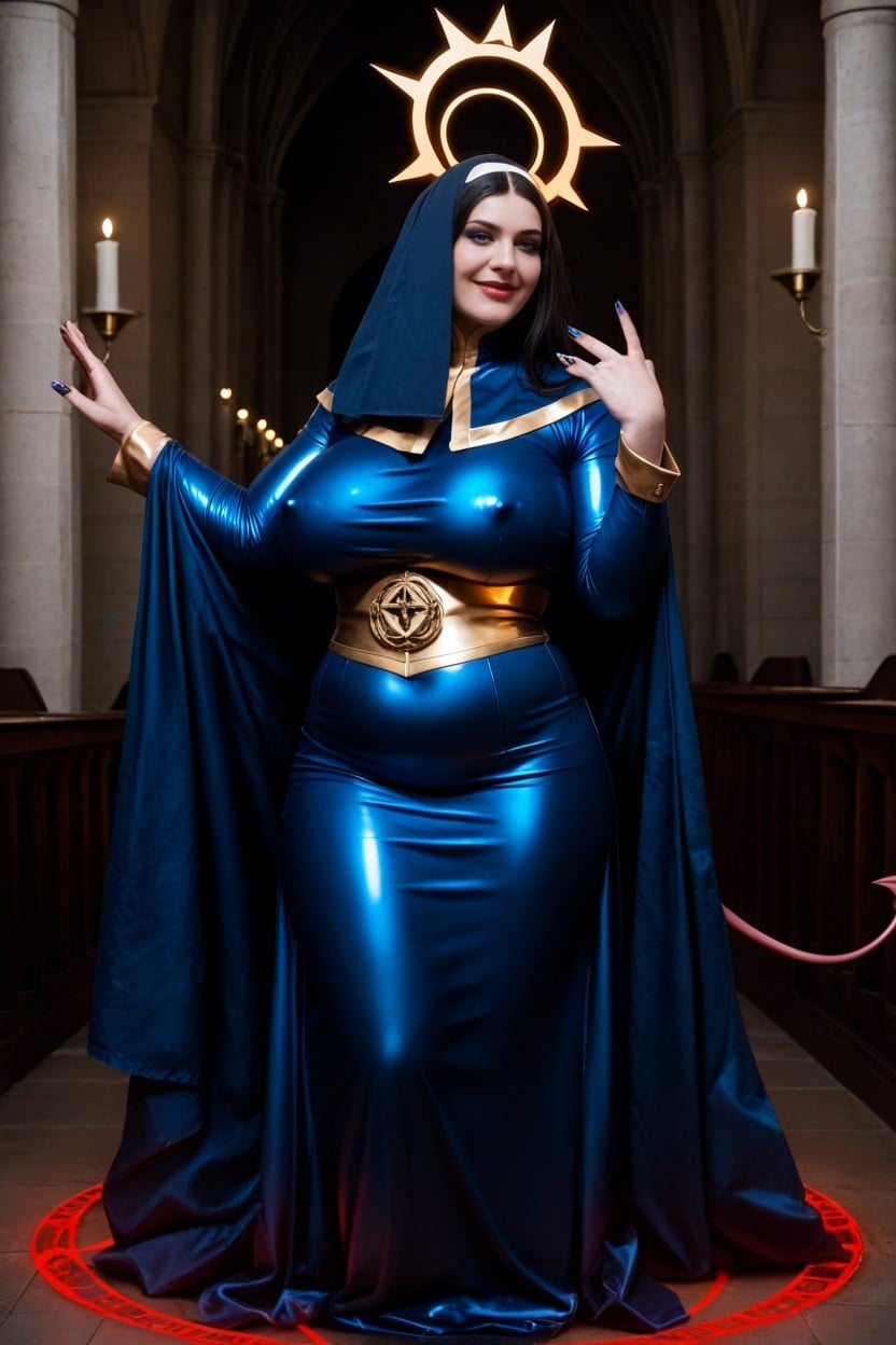 Pray, Virgin Mary, Circle Halo AI Porn
