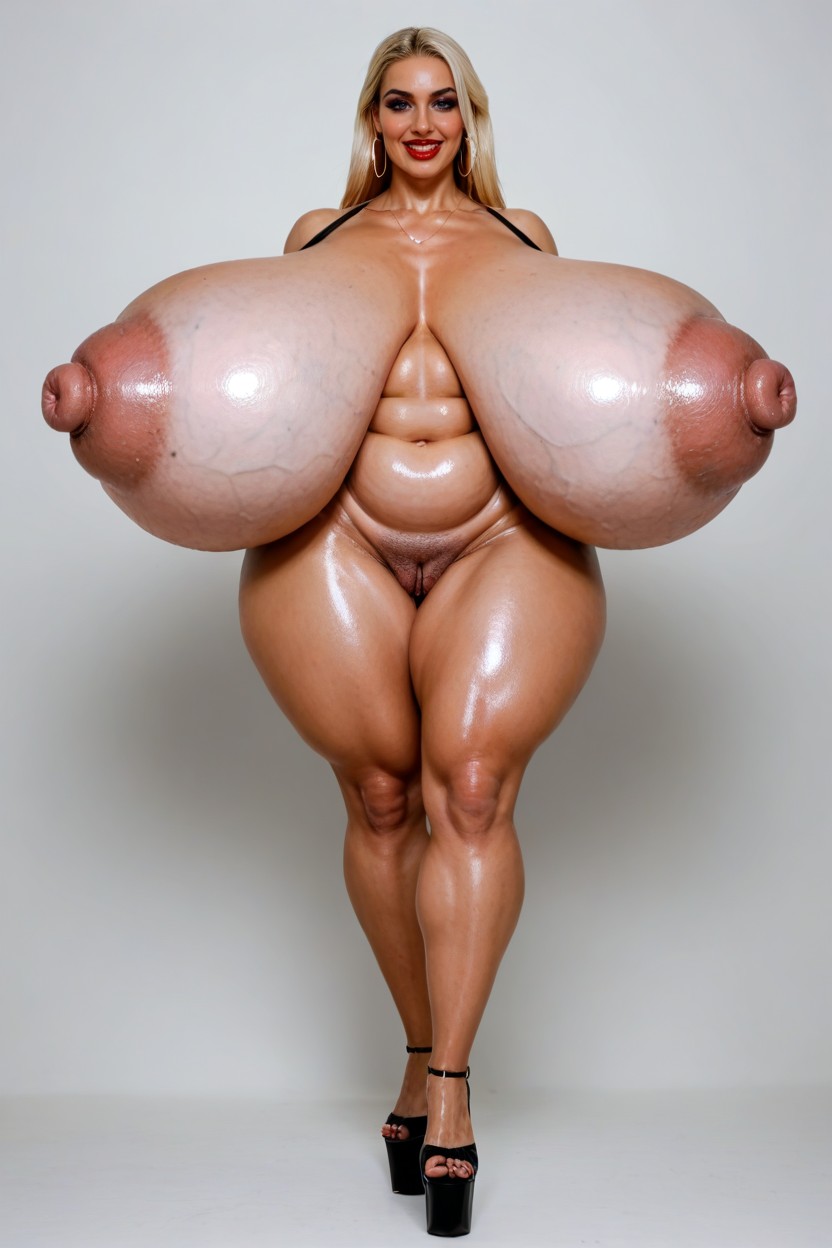 Swollen Nipples, Full Face Blush, Cuerpo Completo Porno IA
