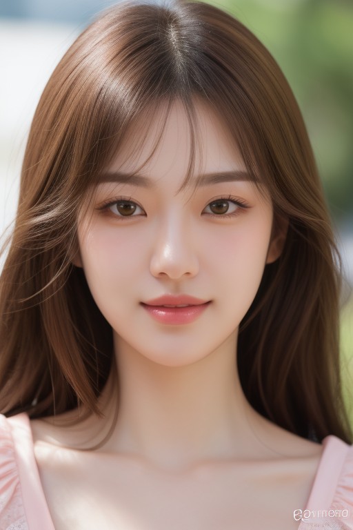 K, Close Up Portrait, Long Brown Hair アジアのAIポルノ