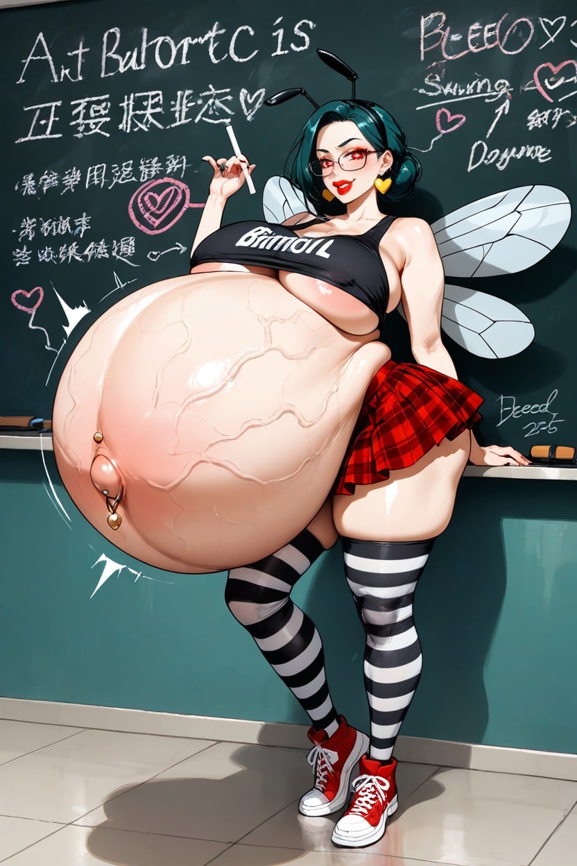 Tits Push Up, Puffed Cheeks, Extremely Blushed Hentai AI Porn