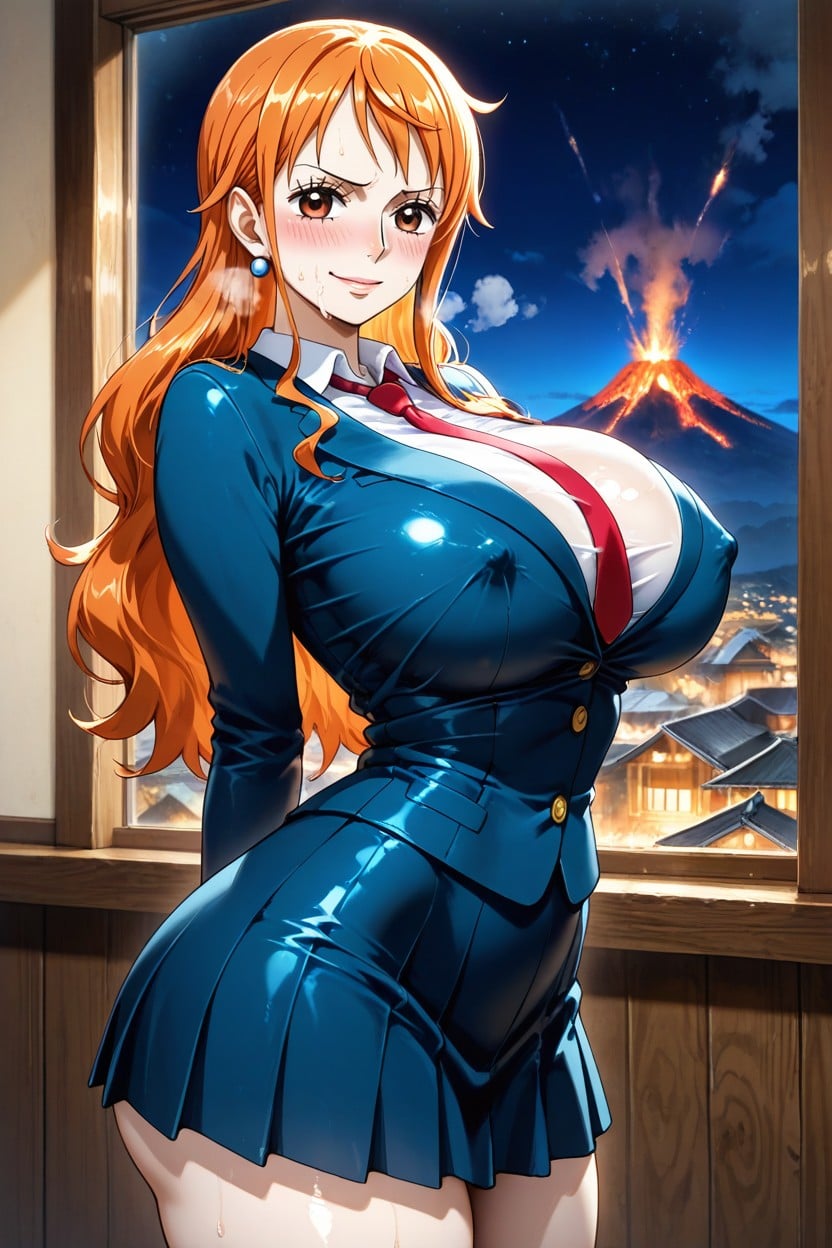 Pale Skin, In Heat, Blushing Cheeks Hentai AI Porn