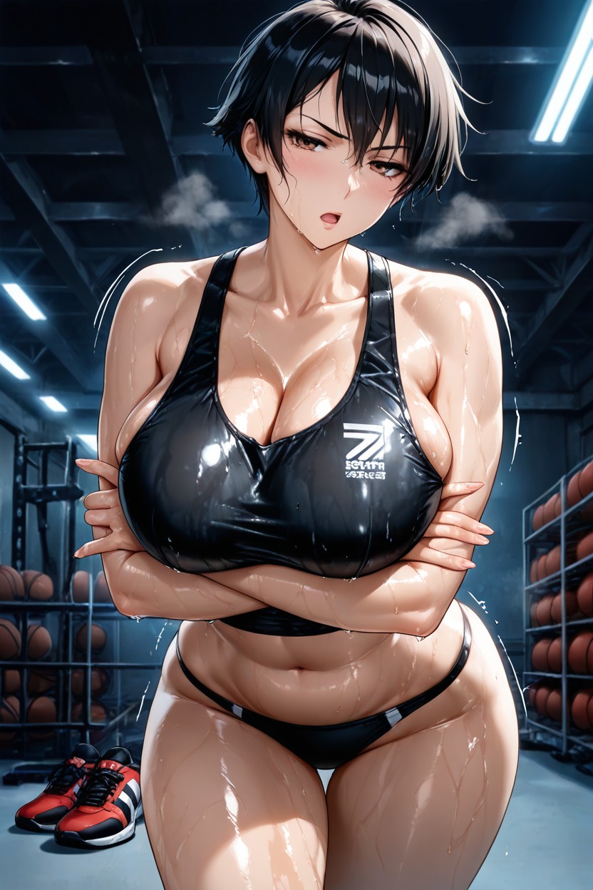 Sports Warehouse, Grumpy Woman, High Resolution Hentai AI Porn