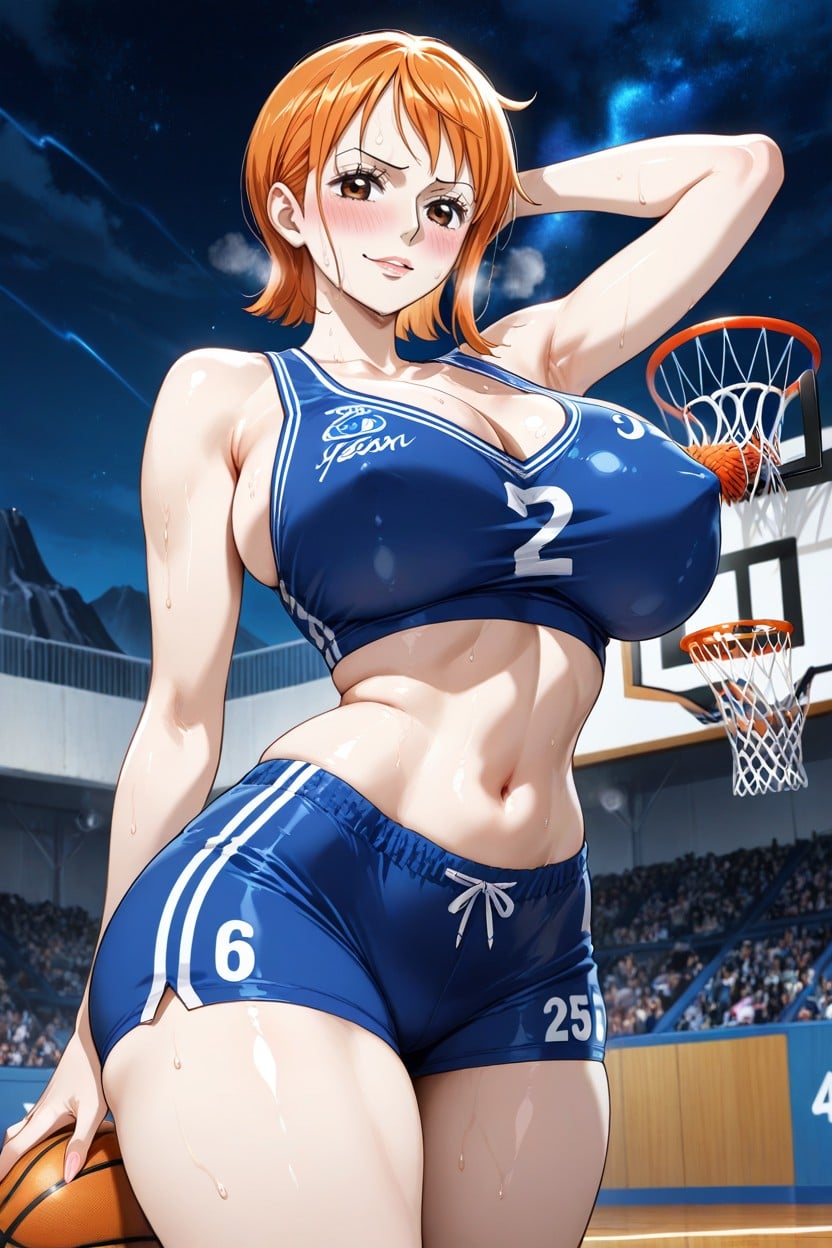 Horny Face, Large Breast, Thick Thighs Hentai AI Porn
