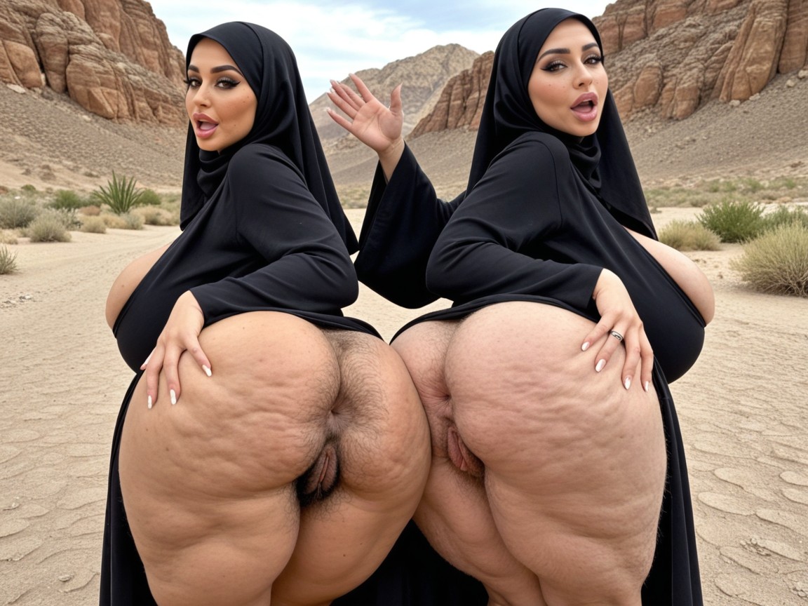 Hyper Colossal Breasts, Hdr, Absurd Body Hair AI Porn