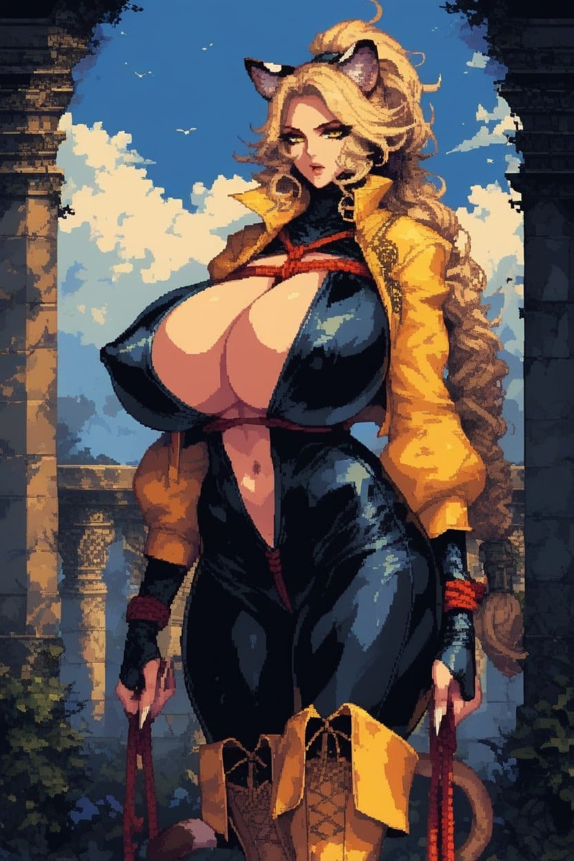 Sharp Nails, Erect Nipples, Plunging Cleavage Hentai AI Porn