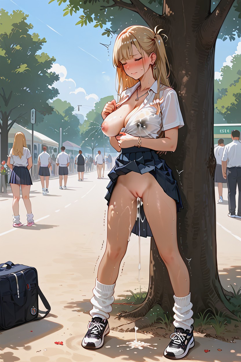 Embarrassed, Loose Socks, Pretty Woman Hentai AI Porn