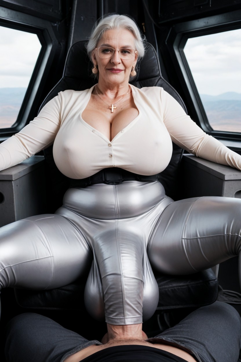 Fully Dressed, Fully Covered Cock, Massive Testicles Bulge Shemale AI Porn