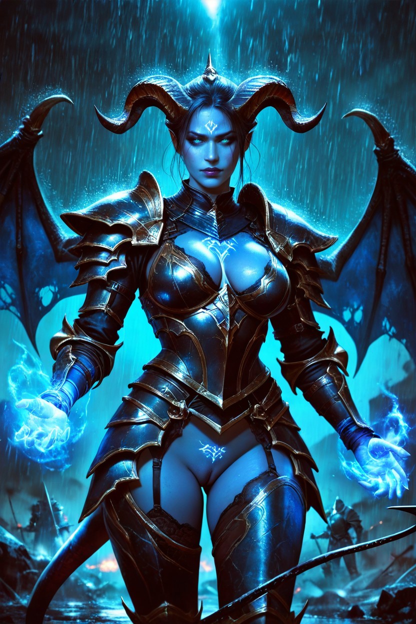 Ultra Detailed, Blue Aura, Full Armor AI Porn