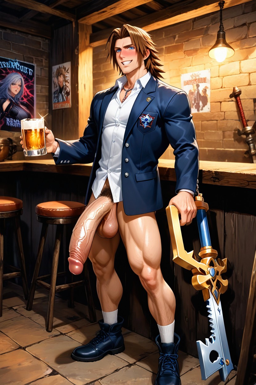 Horny, Massive Pennis, University Uniform AI Gay Porn