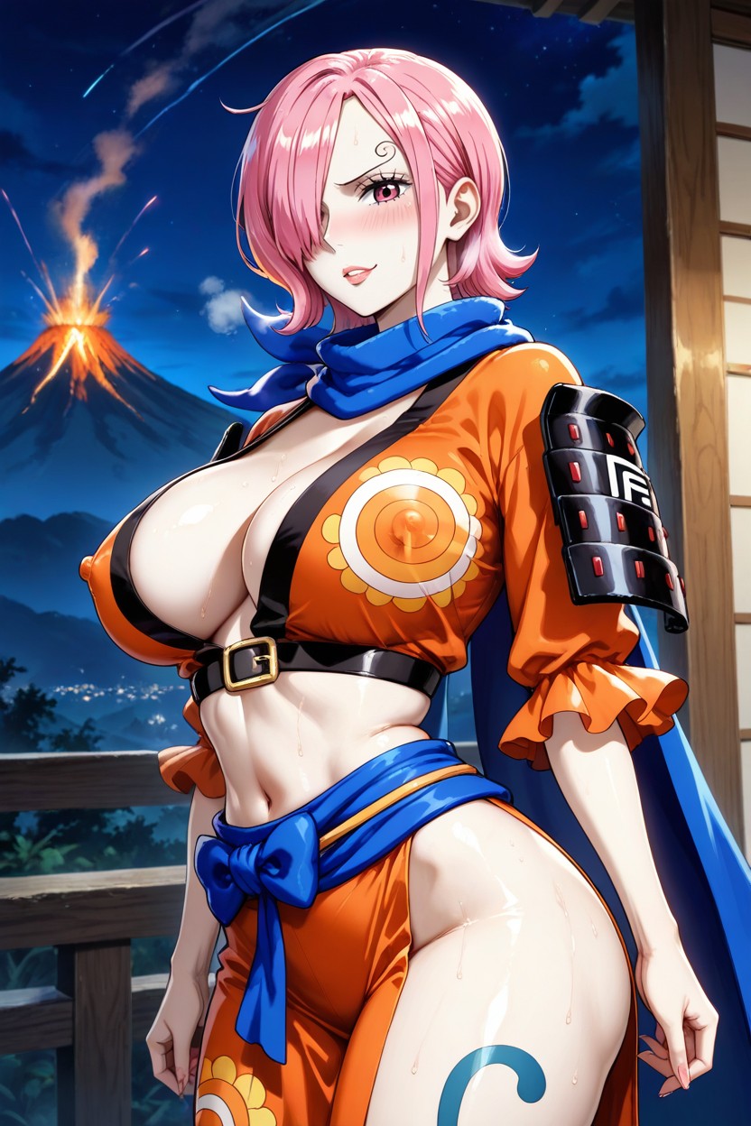 Horny Face, Snatched Waist, Wide Hips Hentai AI Porn