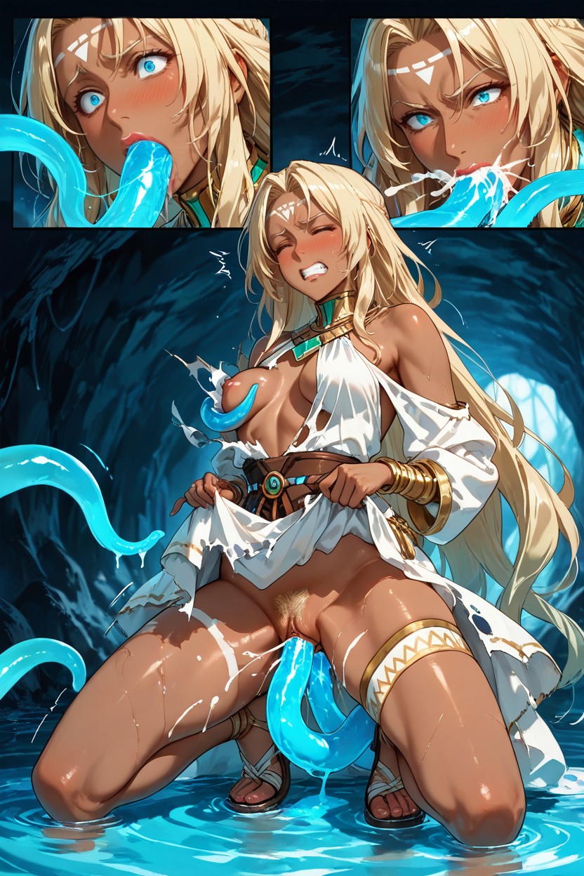 All Views Depict Penetrations, Flood Of Insanely Massive Aqua Water Glowy Tentacles, Anal Hentai AI Porn