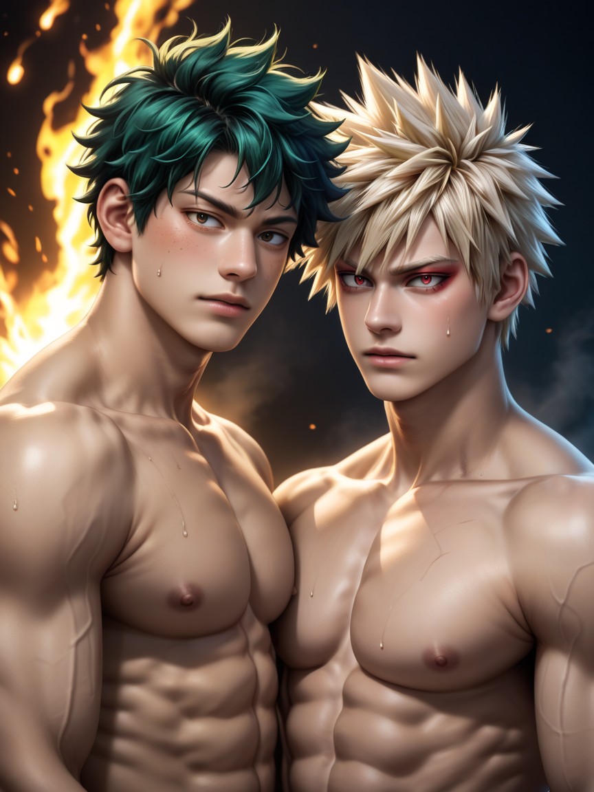 Both In Their Ripped, 25+, Snarling Crimson Eyes Porno IA Gay