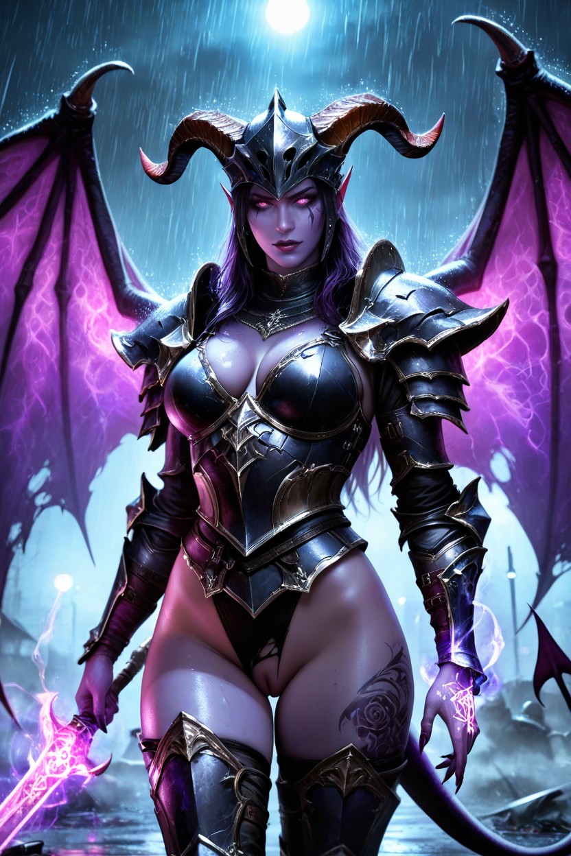 Ultrarealistic Photo, Dark Fantasy Art Style, Backlit AI Porn