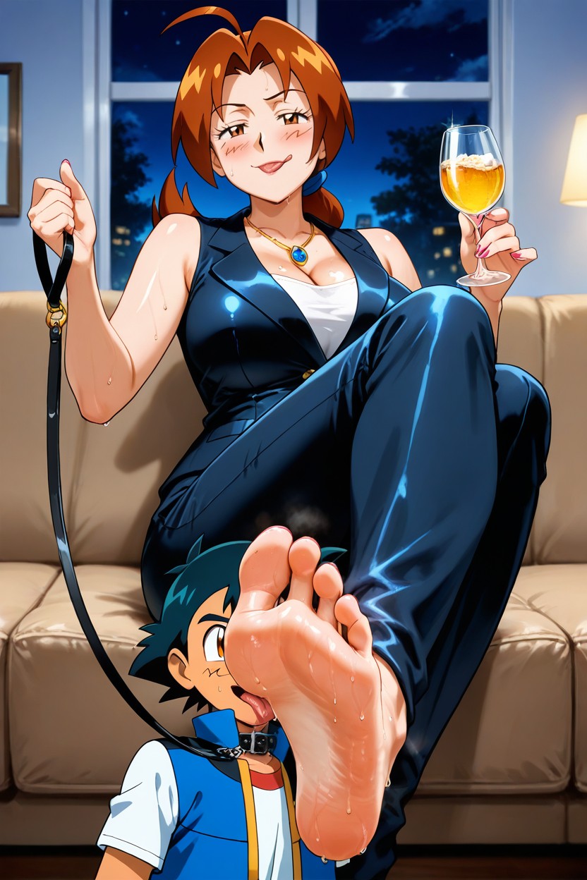 Bare Arms, Barefoot, Focus On The Feet Hentai AI Porn