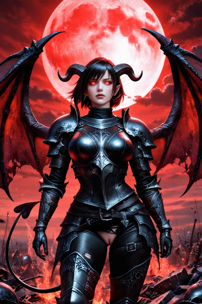 Extremely Waist, Gothic, Full Moon AI Porn