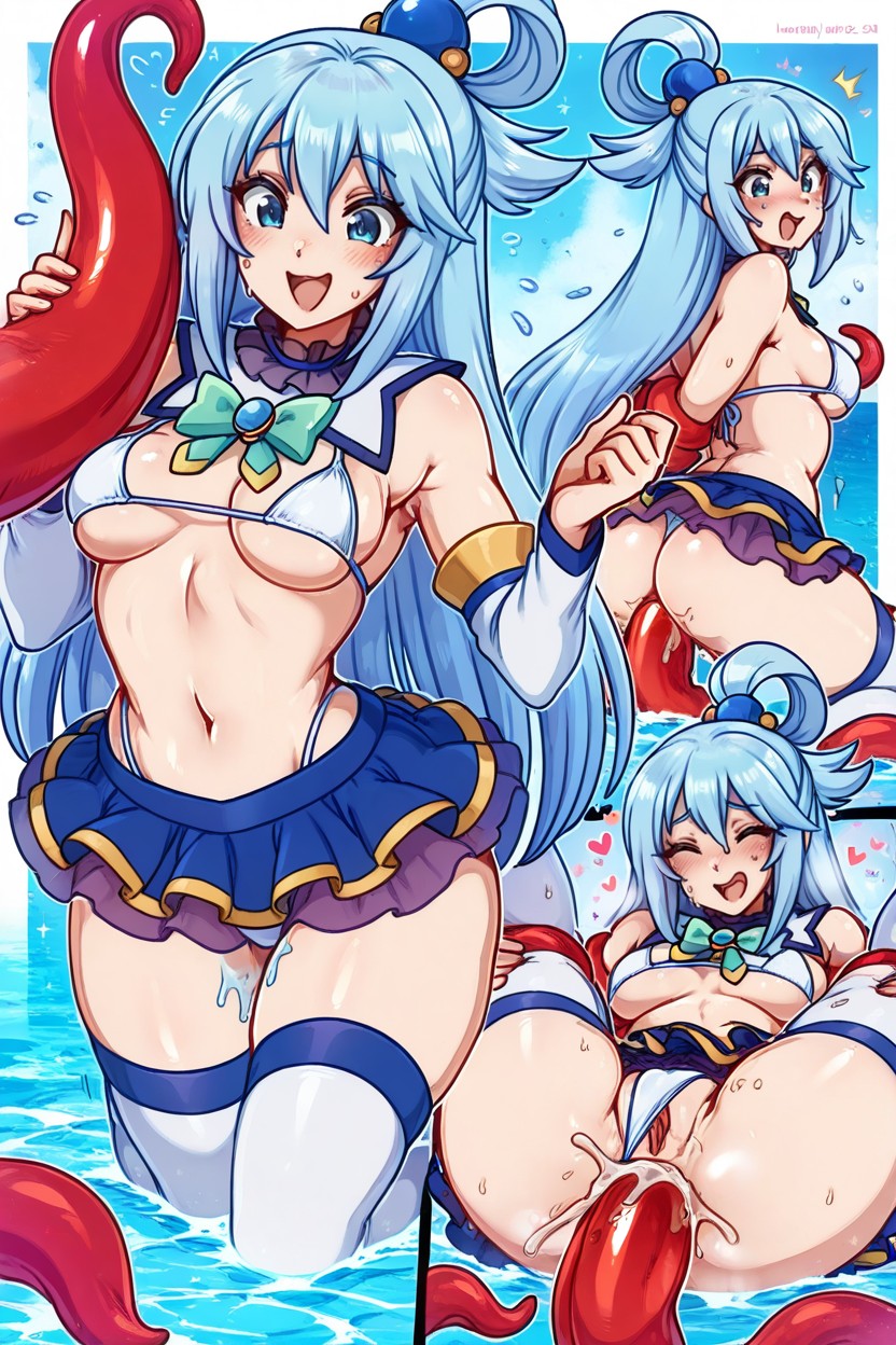 2 People, 25+, Aqua Fron Konosuba Hentai AI Porn