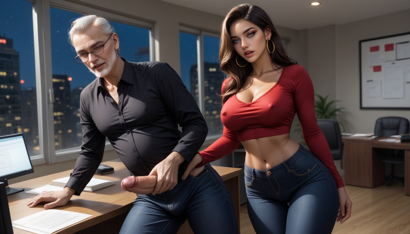 18+, Bending Over, Erect Nipples AI Porn