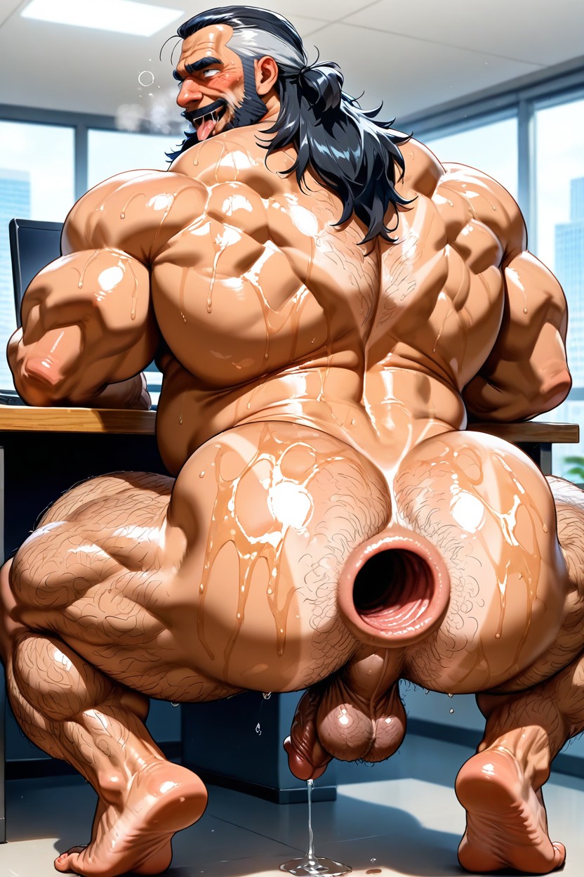 Realistic Detailed Image, Sweaty, Massive Meaty Body Porno IA Gay