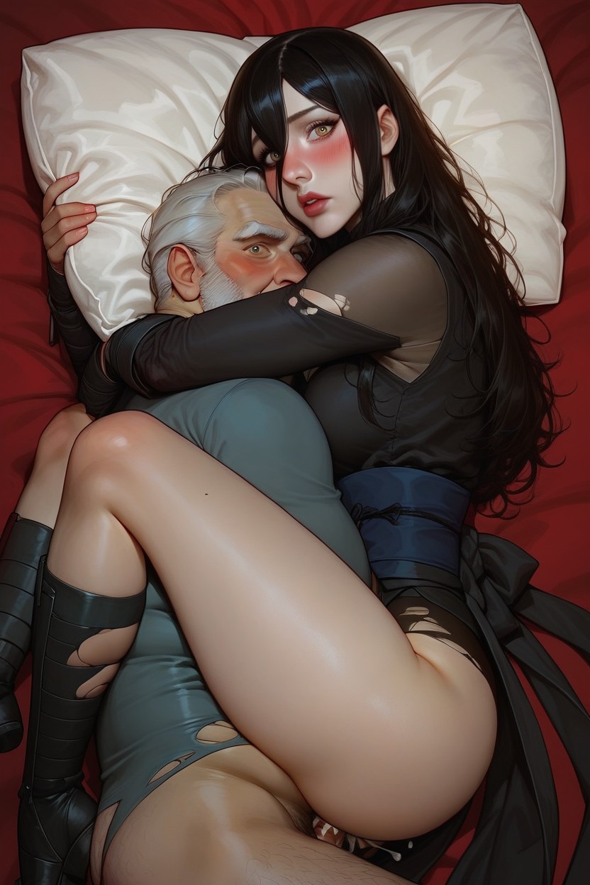 Pale Skin, Sexy Long Legs, Arched Back AI Porn