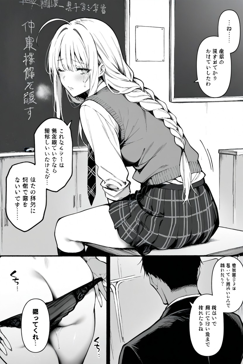 Speech Bubbles, Monochrome, 18+ Hentai AI Porn