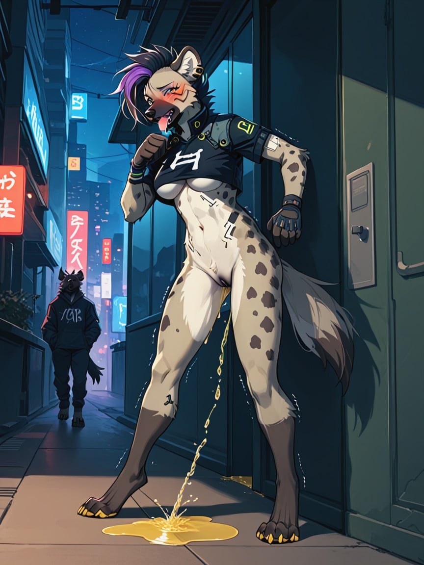 Night, 18+, Solo Furry AI Porn
