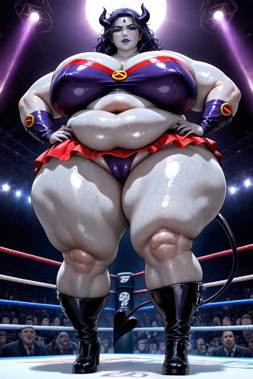 Hyper Morbidly Obese, Full Body, Grey Skin Hentai AI Porn