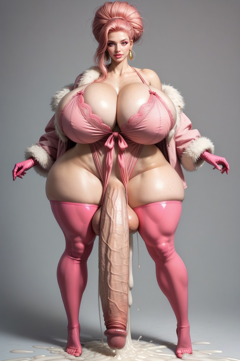 Puffy Lips, Thick Thighs, Impossible Sized Penis AI Porn