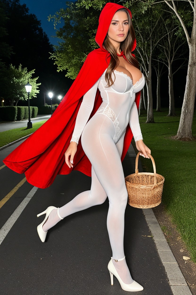Extremely Beautiful Face, High Heels Visible, Large Ass AI Porn