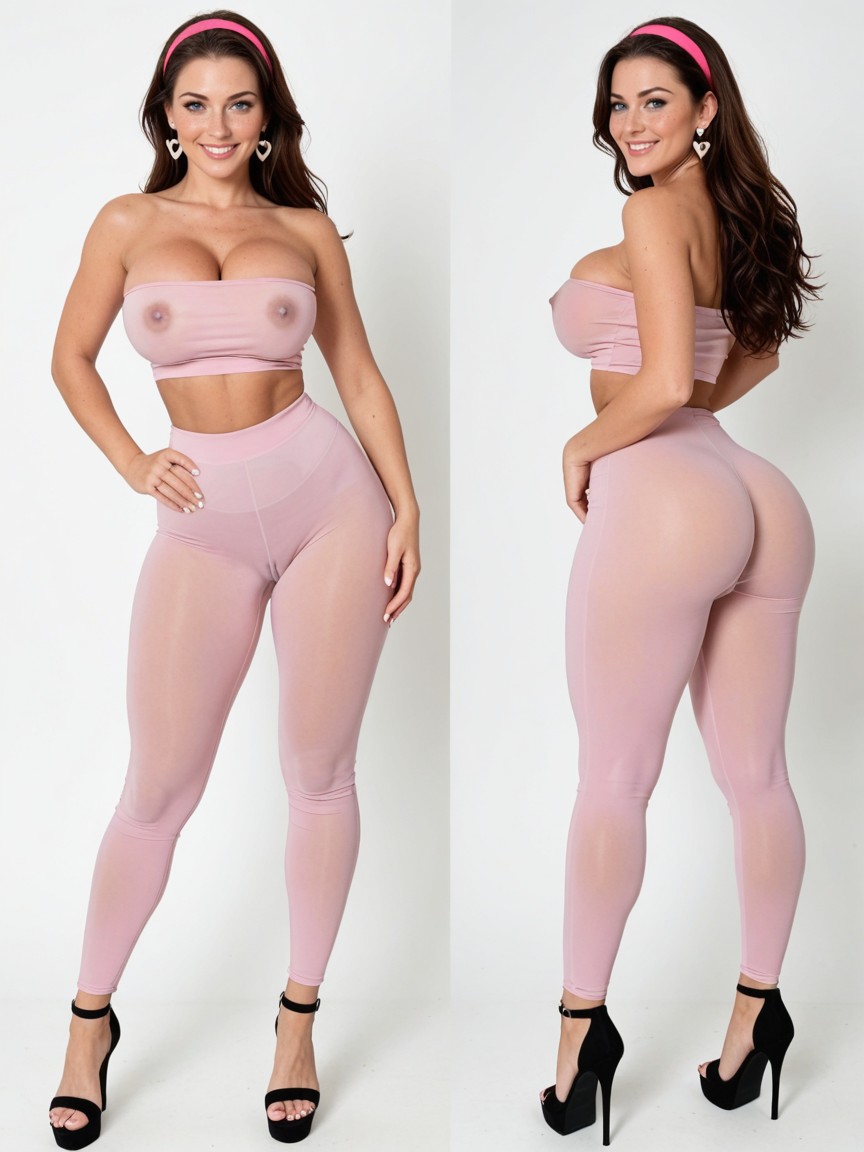 Puffy Clitoris, Soft Pale White Skin, Extremely Large Ass AI Porn