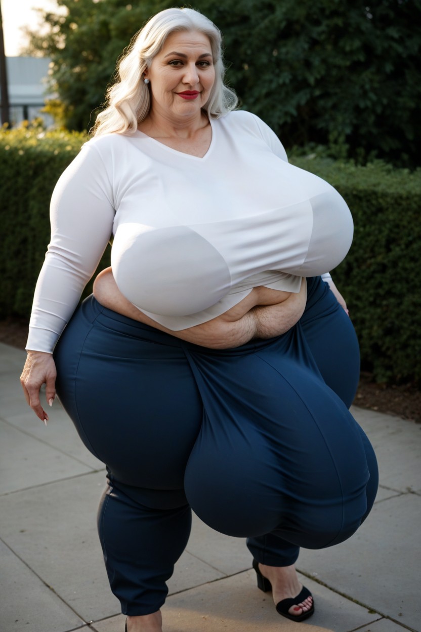 Extremely Wide Hips, Large Hips, Big Belly AI Porn