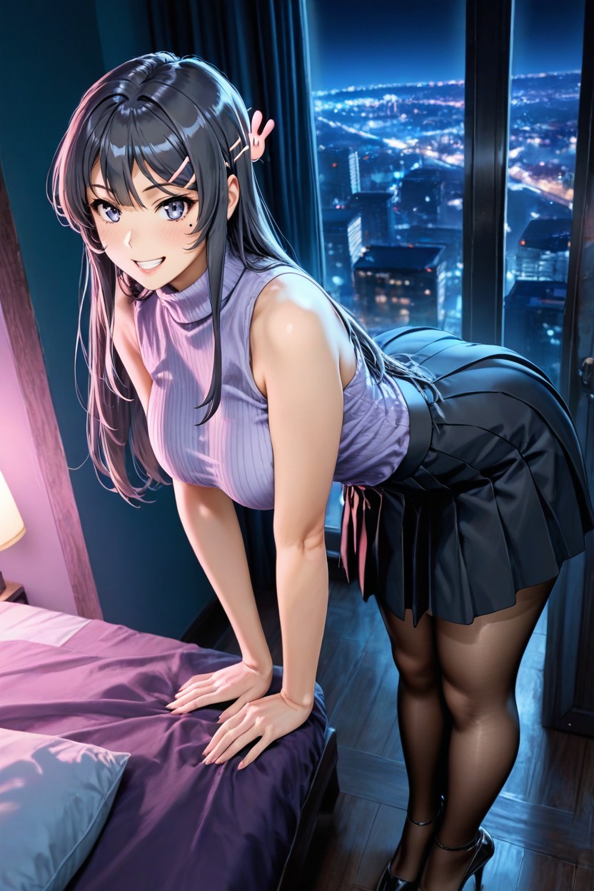 Night, Mai Sakurajima, Feet Together Hentai AI Porn