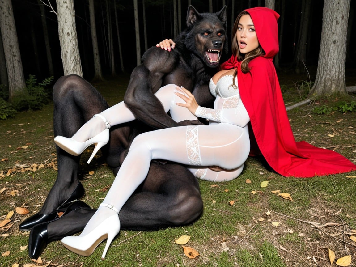 Large Ass, 25+, Latina Woman In Dark Woods AI Porn