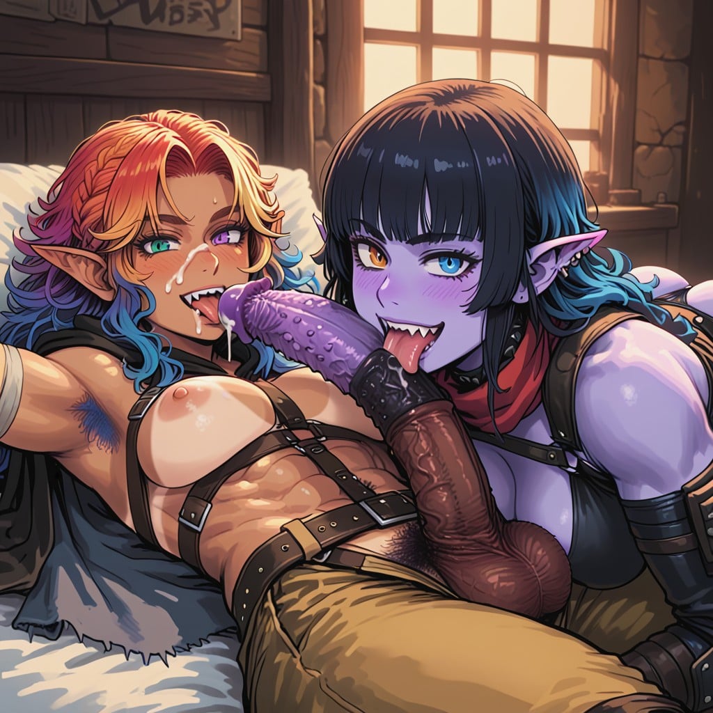 Hairy Pussy, Thick Pubic Hair, Sharp Teeth Hentai AI Porn