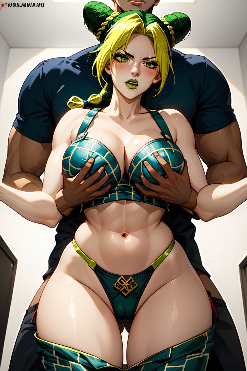 Tits Cleavage, Front View, Thick Thighs Hentai AI Porn