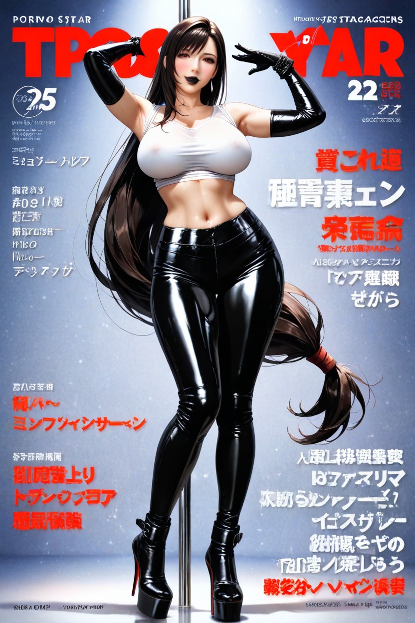 Pressing Her Body To Pole, Close To Breasts, Medium Ass Hentai AI Porn