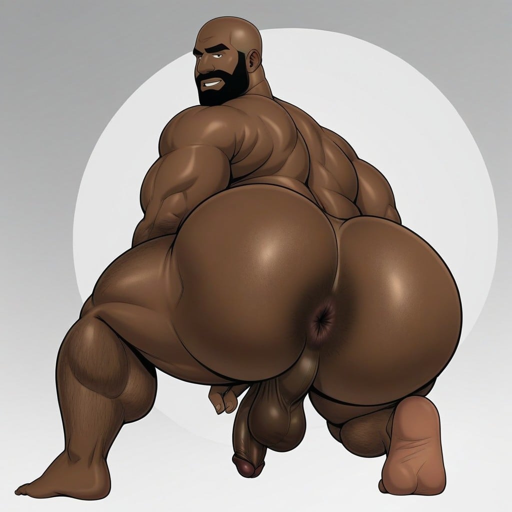 Big Balls, Ass Focus, Bald AI Gay Porn