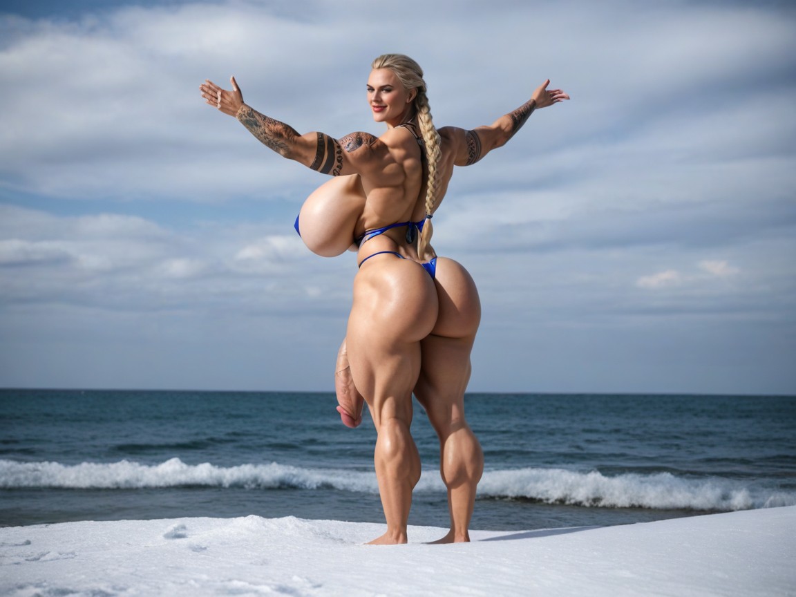 Powerful Lustful, Full Body, Freezing Weather Shemale AI Porn