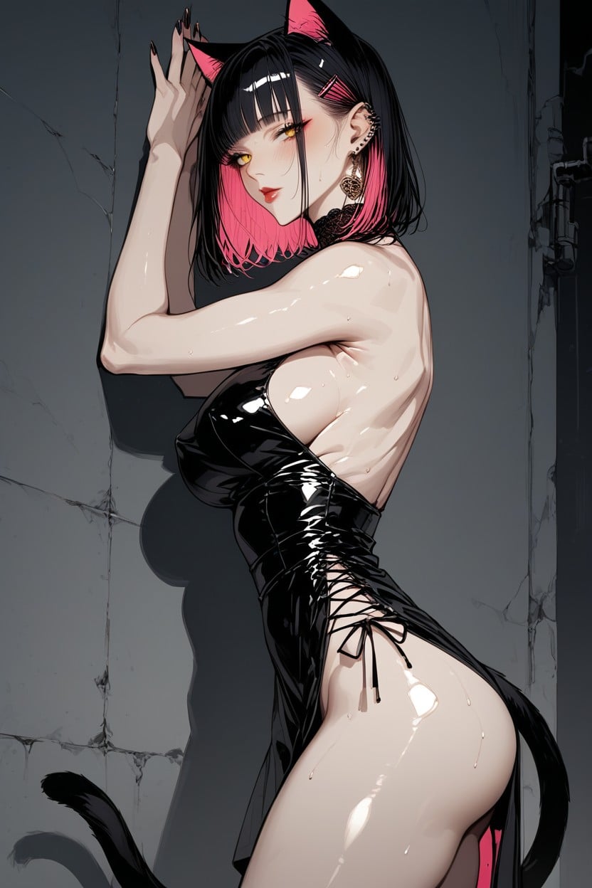 Tight Waist, Oiled Skin, One Knee Up Hentai AI Porn