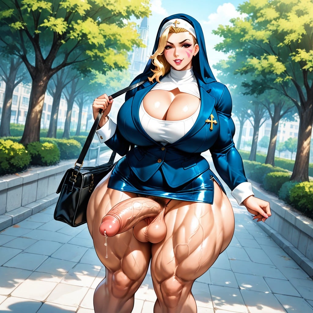 Park, Precum, Front View Hentai AI Porn