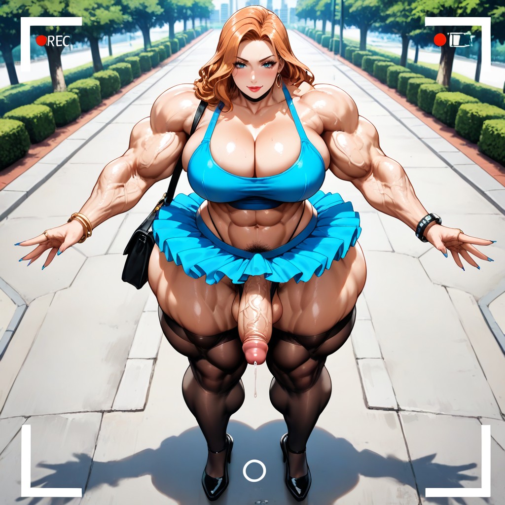 Futanari, Bodybuilder, Pubic Hair Hentai AI Porn