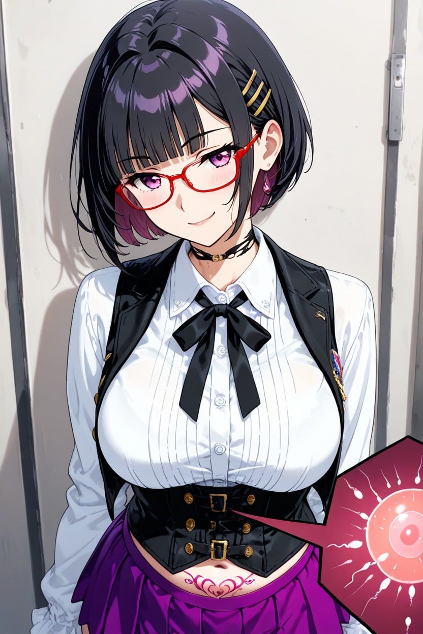 Mini Skirt, Hair, Crotch Tattoo Hentai AI Porn