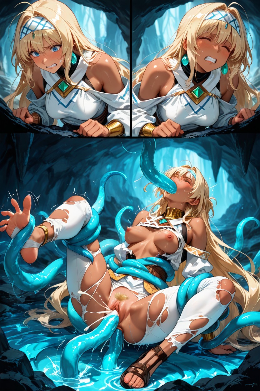 Volumetric And Spatial Consistency, Arched, Faithful White Tribal Outfit Hentai AI Porn