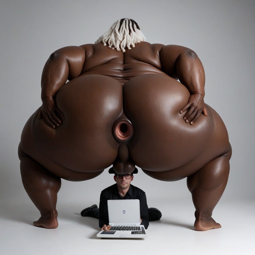 White Hair, Curvy, Ass Worship Porno IA Gay