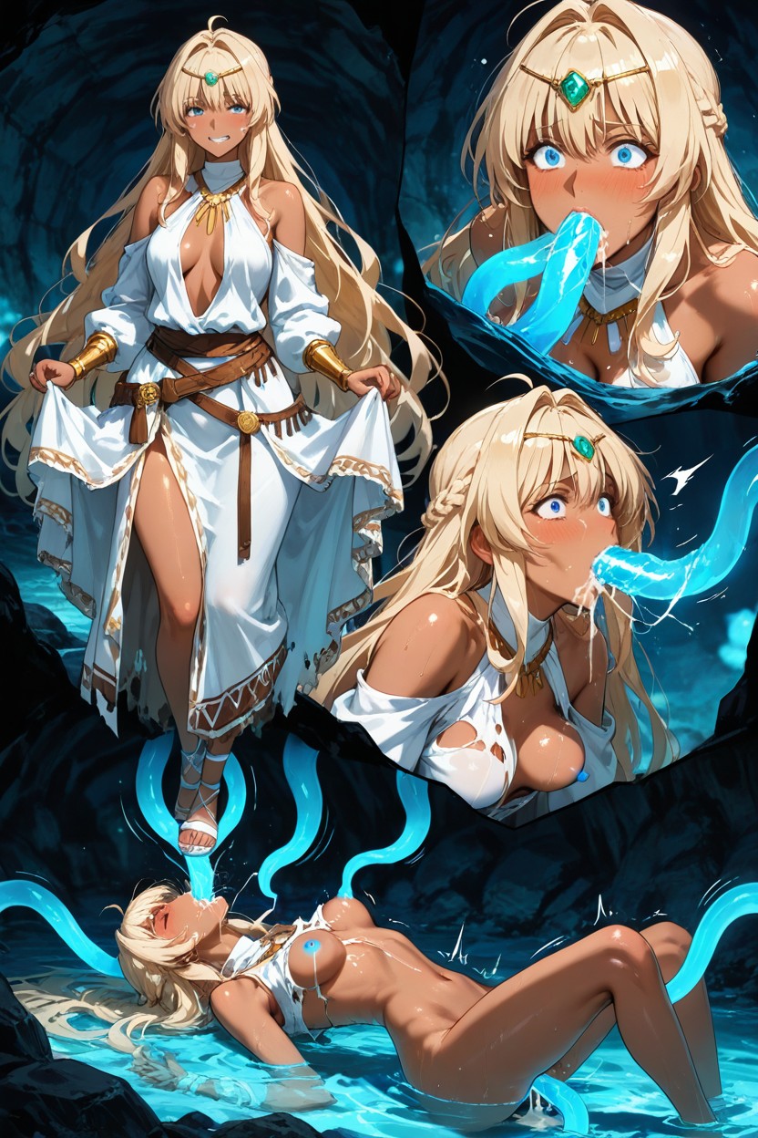 Soft Reflexion, Blue Eyes, Arched Hentai AI Porn