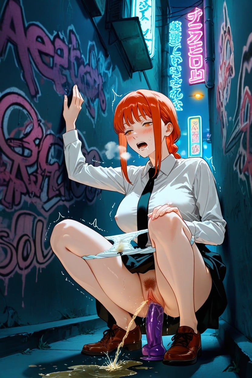 Neatly Ends, Straight Smooth Hair, Blush Hentai AI Porn